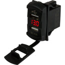 Sea-Dog Dual USB Rocker Switch Style Voltmeter w/Hidden Display [426527-1] - Essenbay Marine