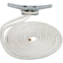 Sea-Dog Double Braided Nylon Dock Line - 3/8" x 25 - White [302110025WH-1] - Essenbay Marine