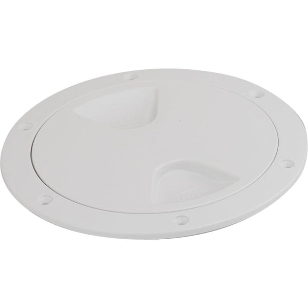 Sea-Dog Screw-Out Deck Plate - White - 4" [335740-1] - Essenbay Marine