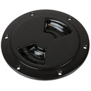 Sea-Dog Smooth Quarter Turn Deck Plate - Black - 5" [336155-1] - Essenbay Marine