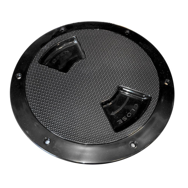 Sea-Dog Textured Quarter Turn Deck Plate - Black - 5" [336157-1] - Essenbay Marine