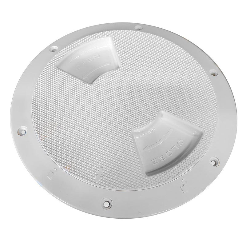 Sea-Dog Textured Quarter Turn Deck Plate - White - 6" [336162-1] - Essenbay Marine