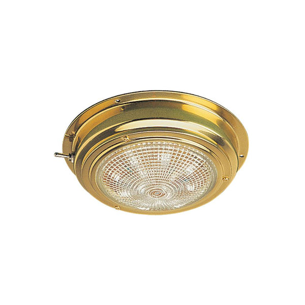 Sea-Dog Brass LED Dome Light - 4" Lens [400198-1] - Essenbay Marine