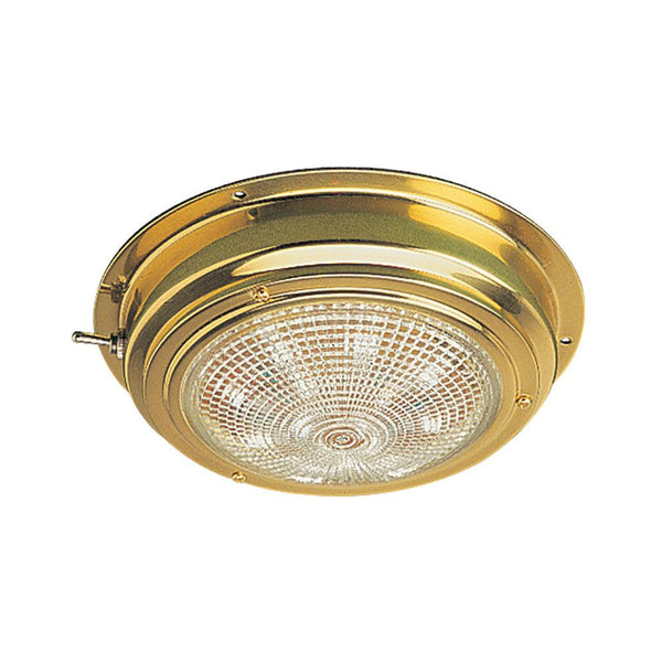 Sea-Dog Brass LED Dome Light - 5" Lens [400208-1] - Essenbay Marine