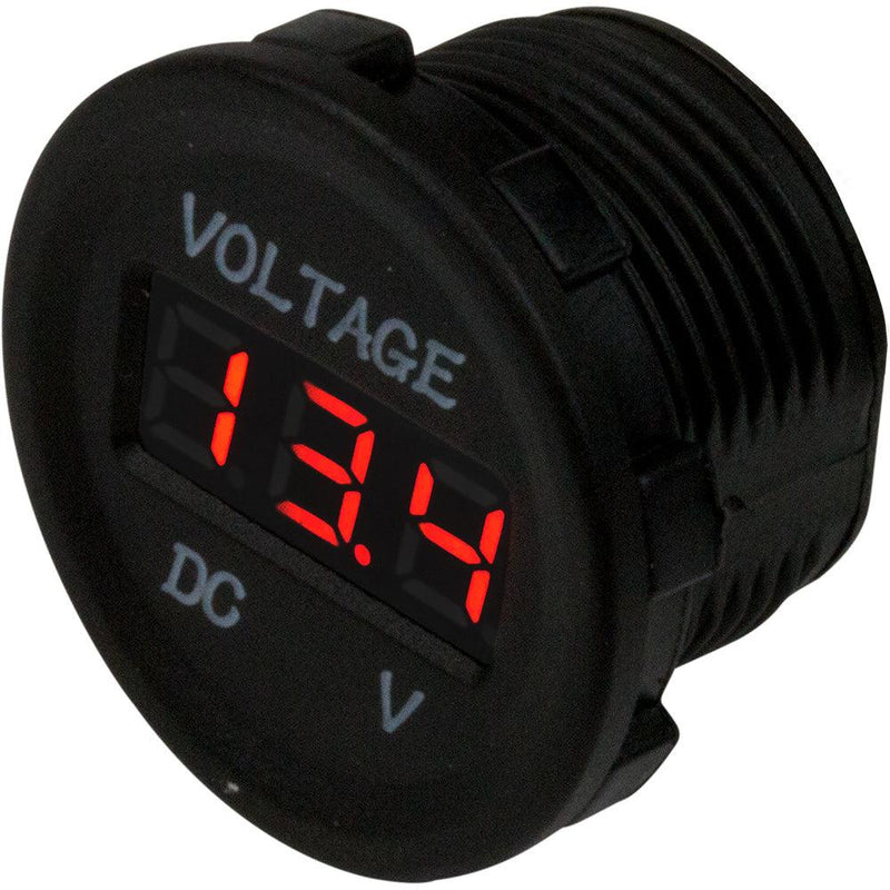 Sea-Dog Round Voltage Meter - 6V-30V [421615-1] - Essenbay Marine