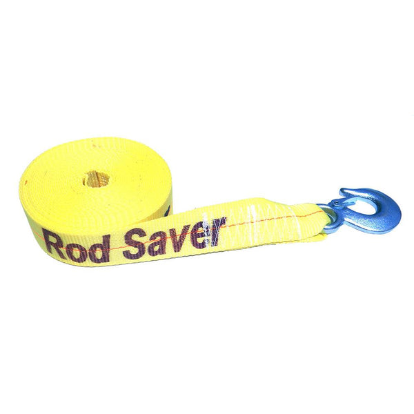 Rod Saver Heavy-Duty Winch Strap Replacement - Yellow - 2" x 20 [WSY20] - Essenbay Marine