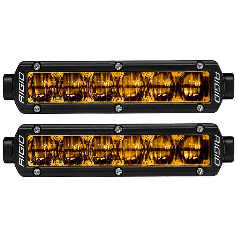 RIGID Industries 6" SR-Series SAE Compliant Fog Light - Black w/Yellow Light [906704] - Essenbay Marine