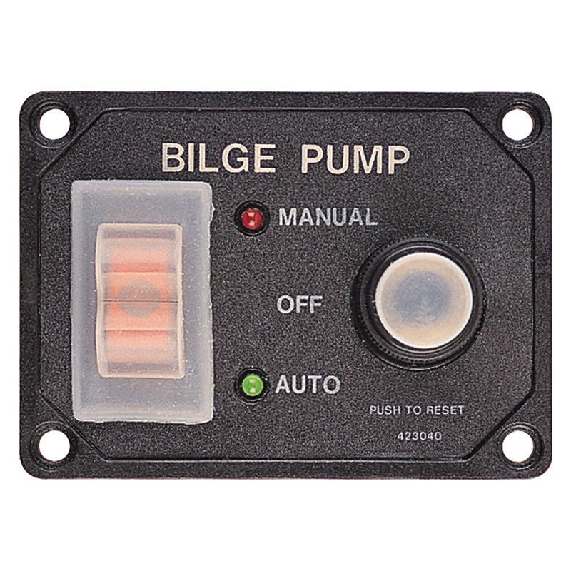 Sea-Dog Splash Guard Bilge Pump Panel w/Circuit [423046-1] - Essenbay Marine