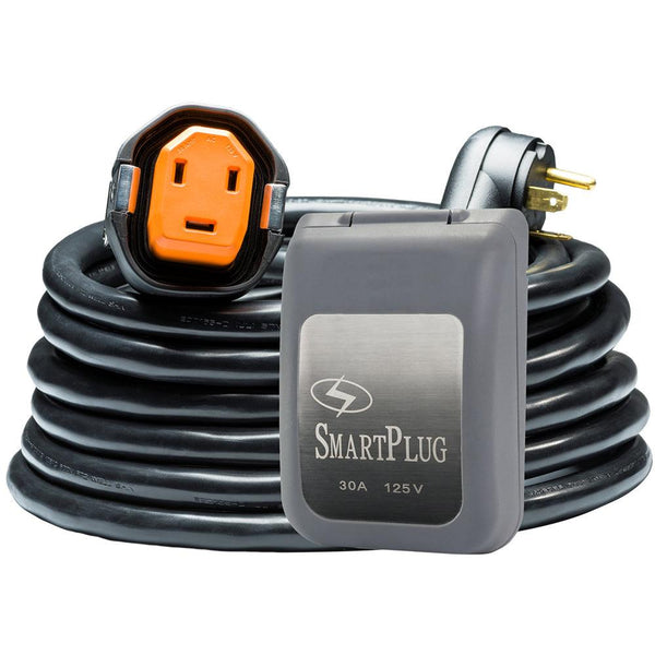 SmartPlug RV Kit 30 Amp 30 Dual Configuration Cordset - Black (SPX X Park Power)  Non Metallic Inlet - Gray [R30303BM30PG] - Essenbay Marine