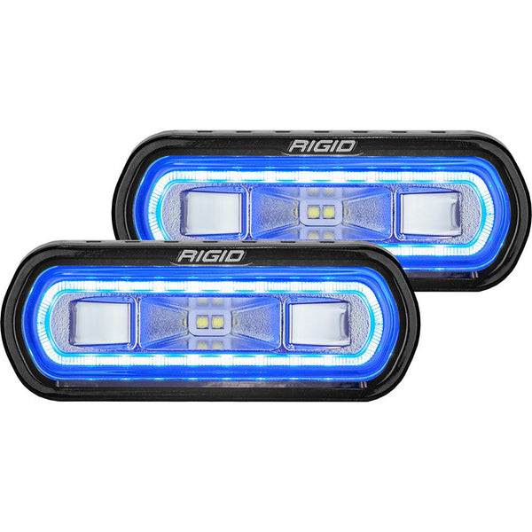 RIGID Industries SR-L Series Surface Mount Spreader Light - Black Housing - Blue Halo [53121] - Essenbay Marine