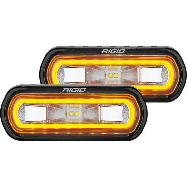 RIGID Industries SR-L Series Surface Mount Spreader Light - Black Housing - Amber Halo [53123] - Essenbay Marine