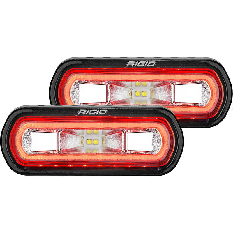 RIGID Industries SR-L Series Surface Mount Spreader Light - Black Housing - Red Halo [53122] - Essenbay Marine