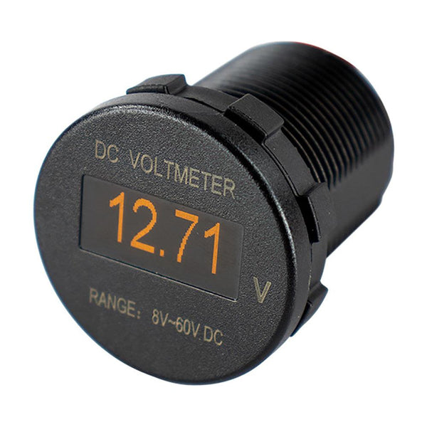 Sea-Dog OLED Voltmeter - Round [421600-1] - Essenbay Marine