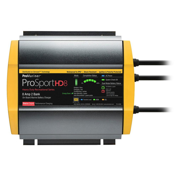 ProMariner ProSportHD 8 Gen 4 - 8 Amp - 2 Bank Battery Charger [44008] - Essenbay Marine