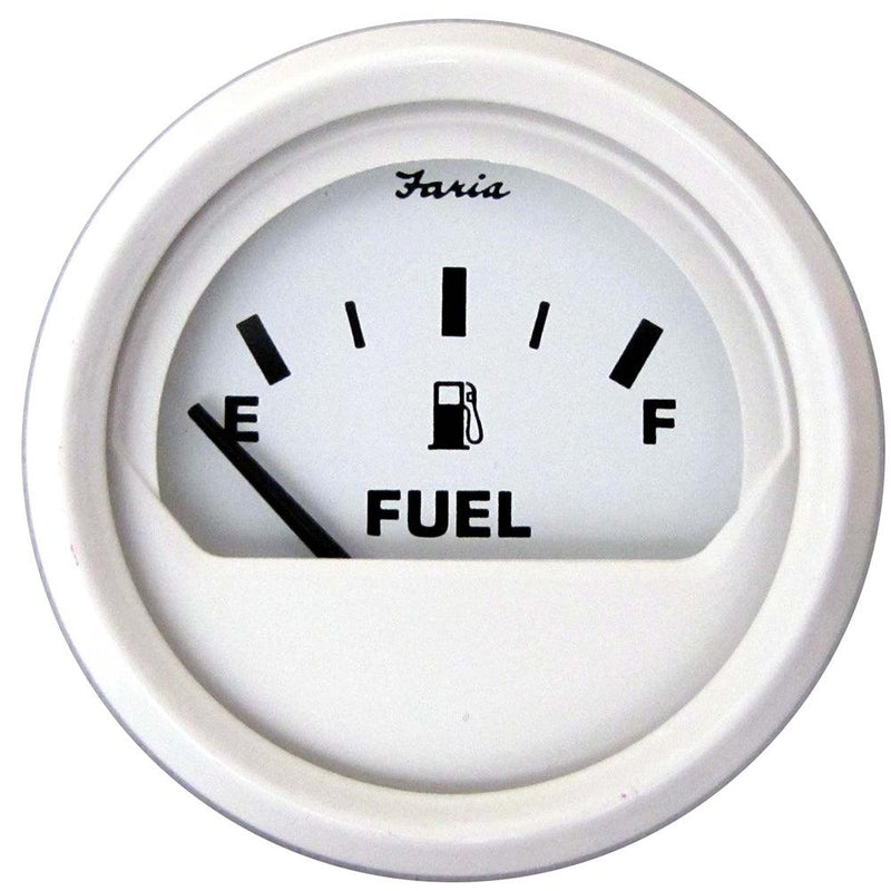 Faria Dress White 2" Fuel Level Gauge (Metric) [13117] - Essenbay Marine