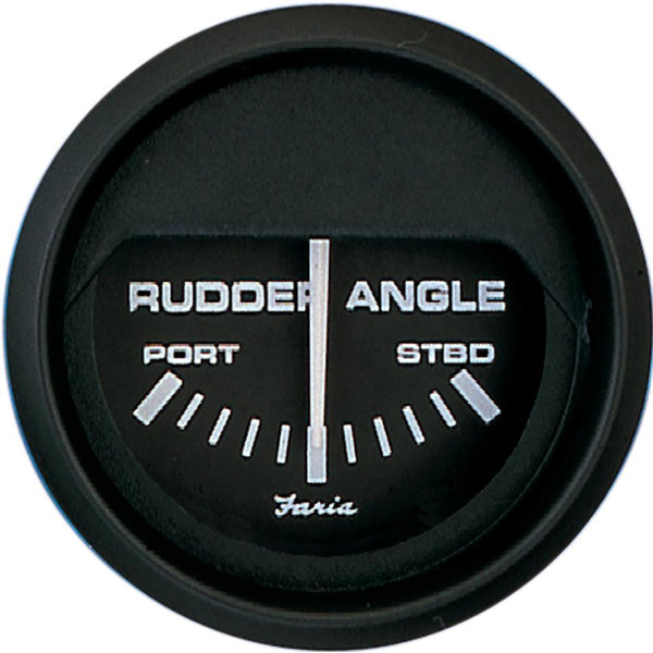 Faria Euro Black 2" Rudder Angle Indicator [12833] - Essenbay Marine