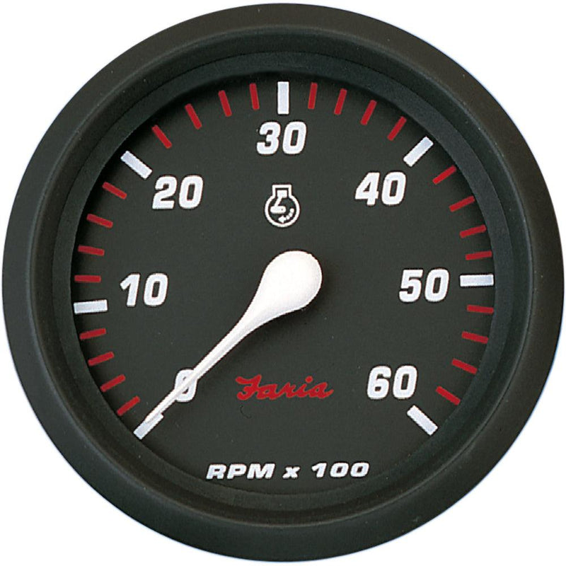 Faria Professional Red 4" Tachometer - 6,000 RPM [34607] - Essenbay Marine