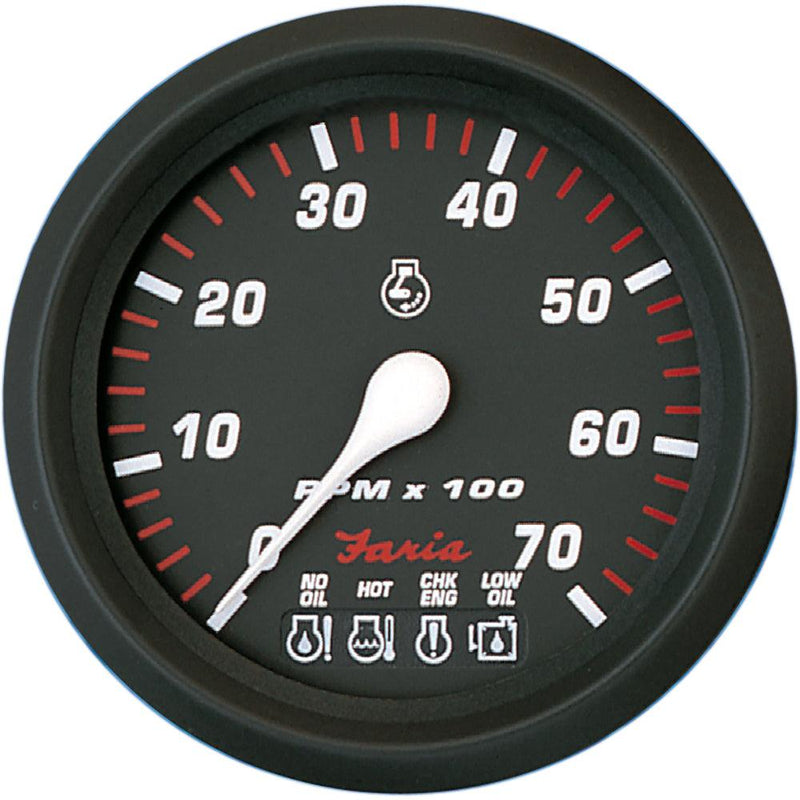 Faria Professional Red 4" Tachometer - 7,000 RPM w/System Check [34650] - Essenbay Marine