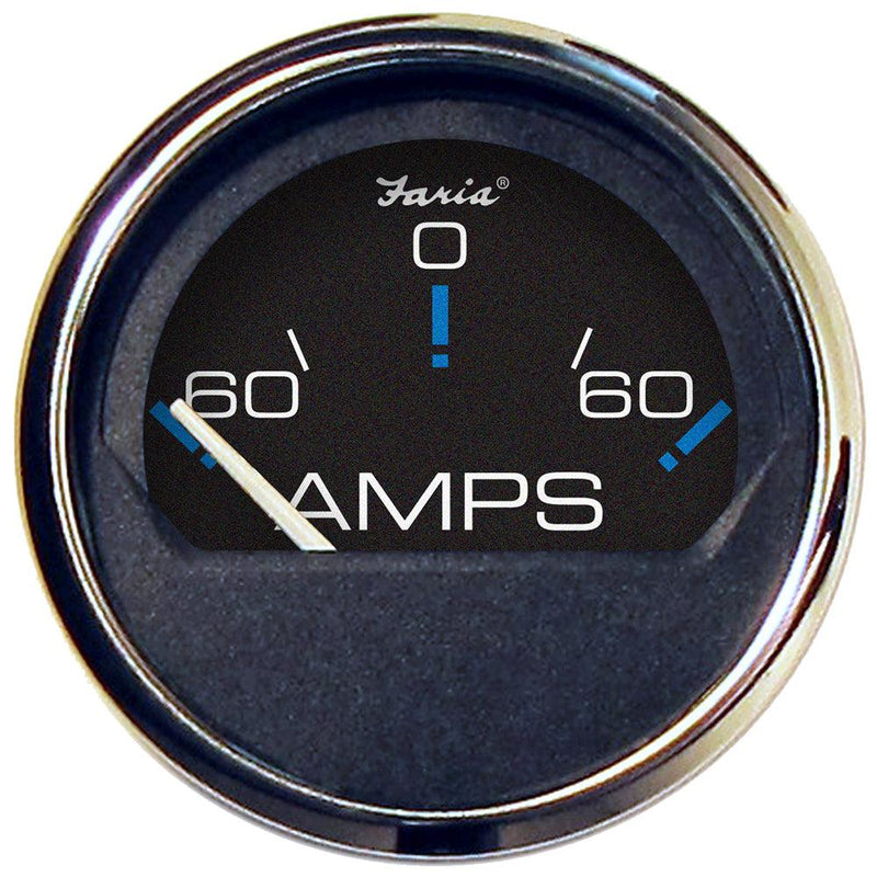 Faria Chesapeake Black 2" Ammeter Gauge (-60 to +60 AMPS) [13736] - Essenbay Marine