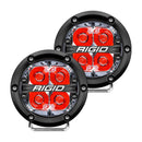 RIGID Industries 360-Series 4" LED Off-Road Spot Beam w/Red Backlight - Black Housing [36112] - Essenbay Marine
