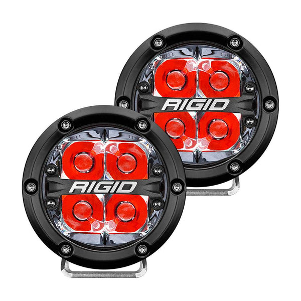 RIGID Industries 360-Series 4" LED Off-Road Spot Beam w/Red Backlight - Black Housing [36112] - Essenbay Marine