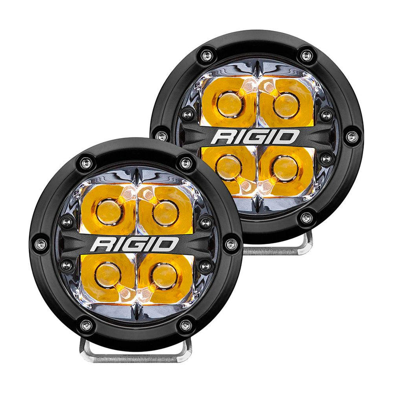 RIGID Industries 360-Series 4" LED Off-Road Spot Beam w/Amber Backlight - Black Housing [36114] - Essenbay Marine