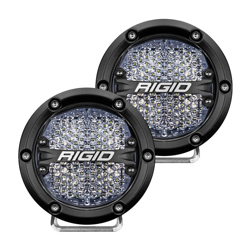 RIGID Industries 360-Series 4" LED Off-Road Fog Light Diffused Beam w/White Backlight - Black Housing [36208] - Essenbay Marine
