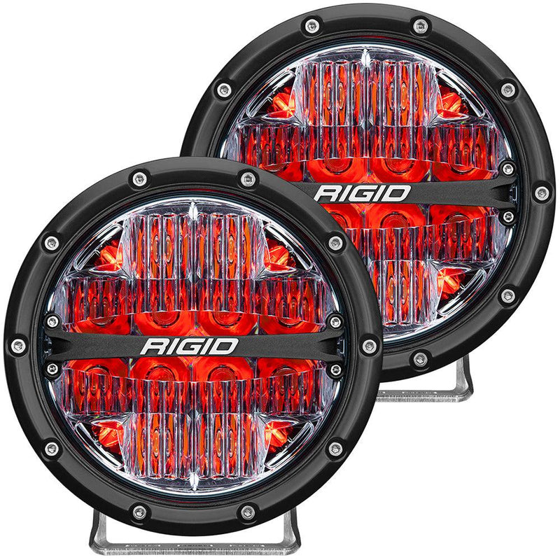 RIGID Industries 360-Series 6" LED Off-Road Fog Light Drive Beam w/Red Backlight - Black Housing [36205] - Essenbay Marine