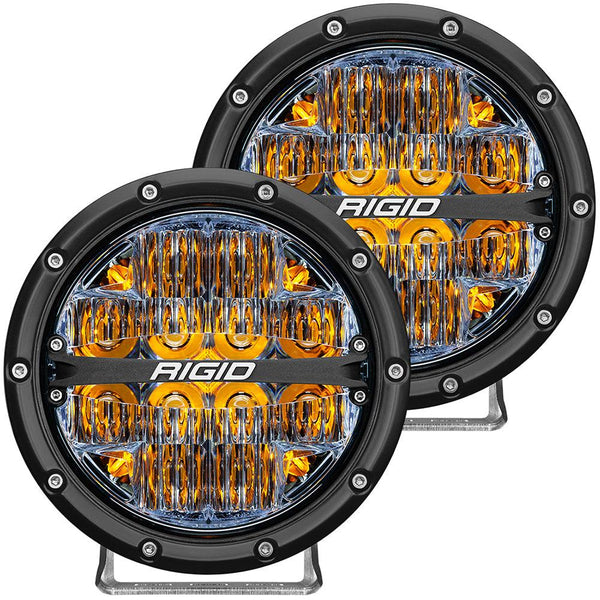 RIGID Industries 360-Series 6" LED Off-Road Fog Light Drive Beam w/Amber Backlight - Black Housing [36206] - Essenbay Marine