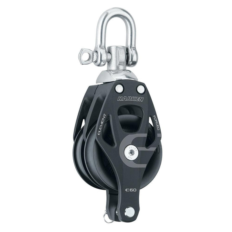 Harken 60mm Double Aluminum Element Block w/Swivel  Becket [6270] - Essenbay Marine