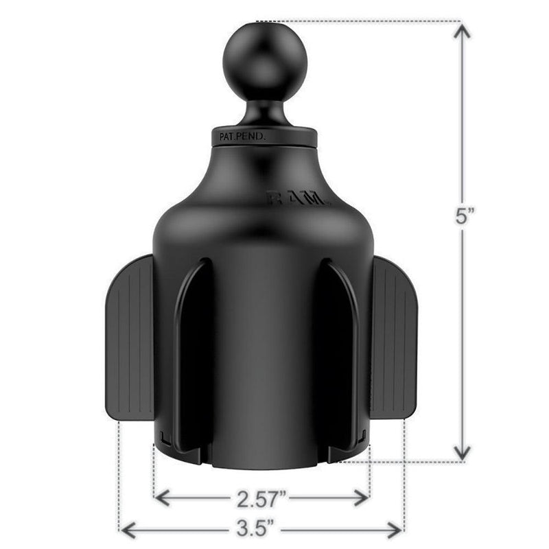 RAM Mount RAM Stubby Cup Holder Ball Base [RAP-B-299-4U] - Essenbay Marine