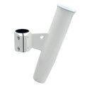 C.E. Smith Aluminum Vertical Clamp-On Rod Holder 1-2/3" OD White Powdercoat w/Sleeve [53726] - Essenbay Marine