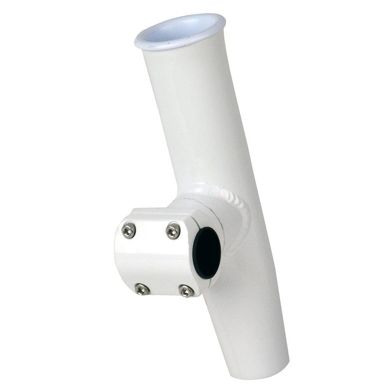 C.E. Smith Adjustable Mid Mount Rod Holder - 1-1/4" or 1-5/16" OD - White Powder Coat Aluminum w/Sleeve  Hex Key [53774] - Essenbay Marine