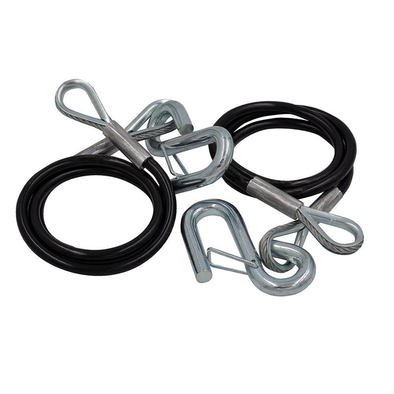 C.E. Smith Safety Cables - 3500lb Capacity - PVC Coated - Pair [16662A] - Essenbay Marine