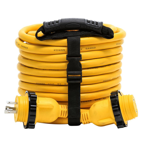 Camco 30 Amp Power Grip Marine Extension Cord - 50 M-Locking/F-Locking Adapter [55613] - Essenbay Marine