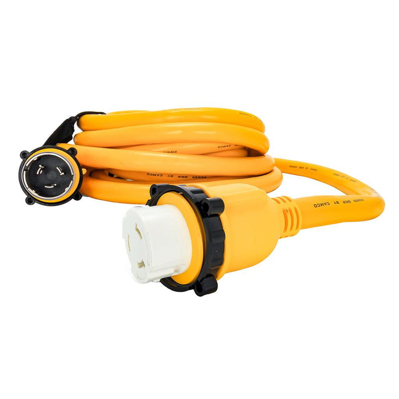 Camco 50 Amp Power Grip Marine Extension Cord - 25 M-Locking/F-Locking Adapter [55621] - Essenbay Marine