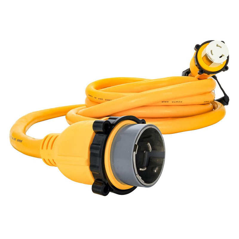 Camco 50 Amp Power Grip Marine Extension Cord - 25 M-Locking/F-Locking Adapter [55621] - Essenbay Marine