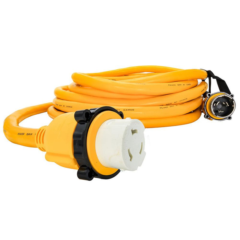 Camco 50 Amp Power Grip Marine Extension Cord - 50 M-Locking/F-Locking Adapter [55623] - Essenbay Marine