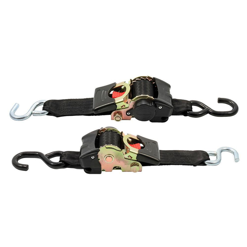 Camco Retractable Tie Down Straps - 2" Width 6 Dual Hooks [50031] - Essenbay Marine