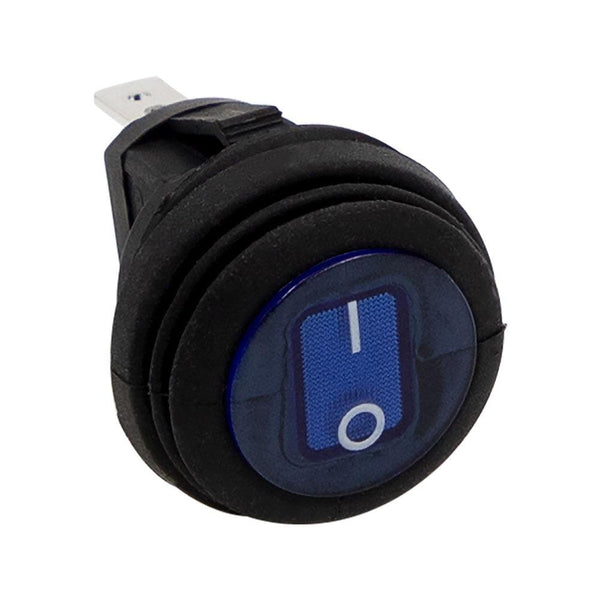 HEISE Rocker Switch - Illuminated Blue Round - 5-Pack [HE-BRS] - Essenbay Marine