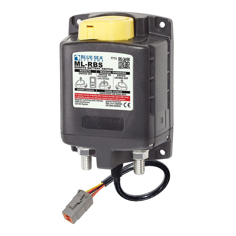 Blue Sea 7713100 ML-RBS Remote Battery Switch w/Manual Control Auto Release  Deutsch Connector - 12V [7713100] - Essenbay Marine