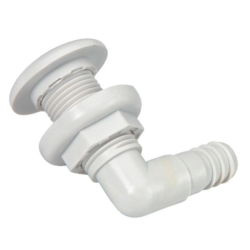 Johnson Pump Thru-Hull Connector - 3/4" - 90 - White [75035-00] - Essenbay Marine