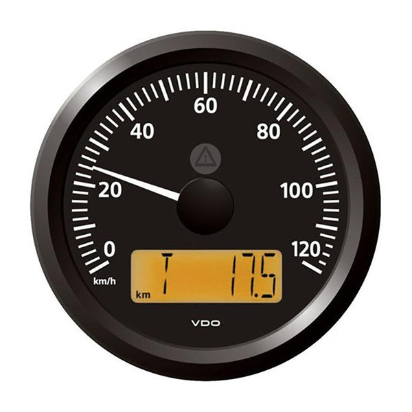 Veratron 3-3/8" (85 mm) ViewLine Speedometer - 0 to 120 KMH - 12/24V - Black Dial  Triangular Bezel [A2C59512369] - Essenbay Marine