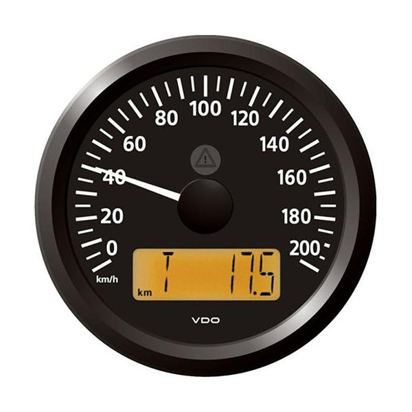 Veratron 3-3/8" (85 mm) ViewLine Speedometer - 0 to 200 KMH - 12/24V - Black Dial  Triangular Bezel [A2C59512370] - Essenbay Marine