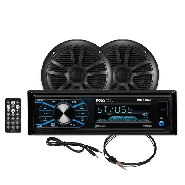Boss Audio MCBK634B.6 Marine Stereo  6.5" Speaker Kit - Black [MCBK634B.6] - Essenbay Marine