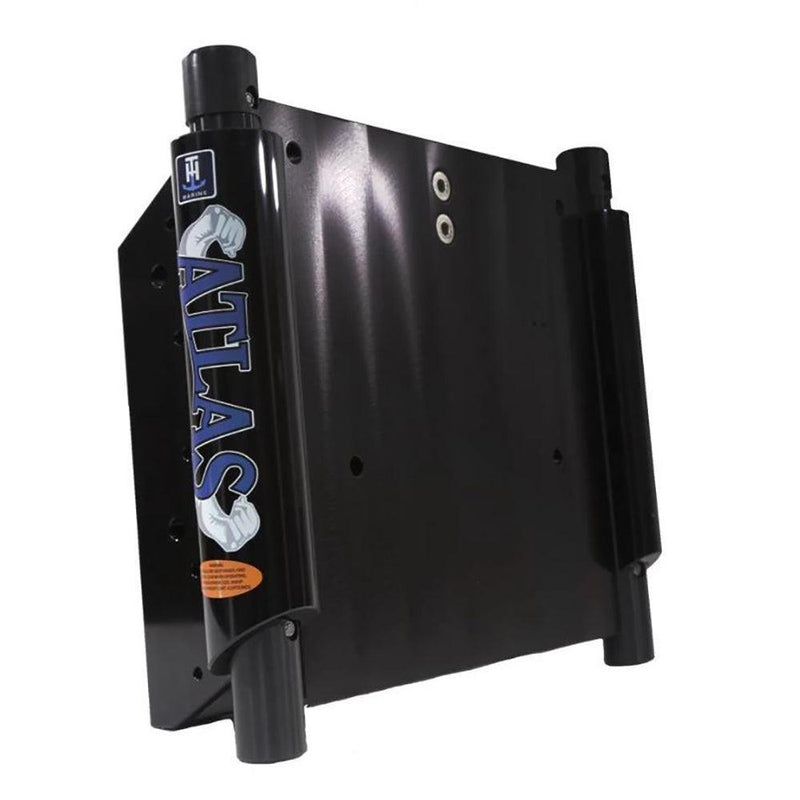 T-H Marine ATLAS 6" Set Back Hydraulic Jack Plate - Gloss Black Anodized [AHJ-6V-B-DP] - Essenbay Marine