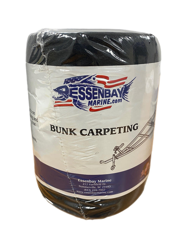 Essenbay Marine 16 oz. Black Trailer Bunk Carpeting 8" x 12' - Essenbay Marine