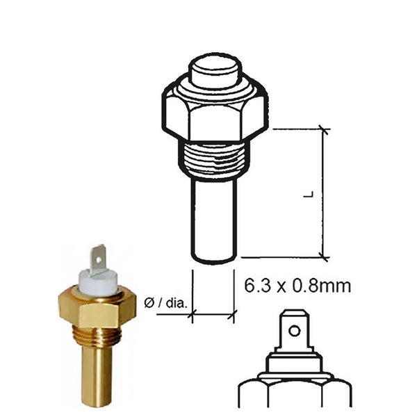 Veratron Coolant Temperature Sensor - 40C to 120C - M14 x 1.5 Thread [323-801-001-006N] - Essenbay Marine