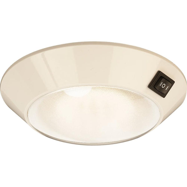 Sea-Dog White Plastic LED Dome Light 4" Day/Night - Clear/Red Bulb [401757-1] - Essenbay Marine