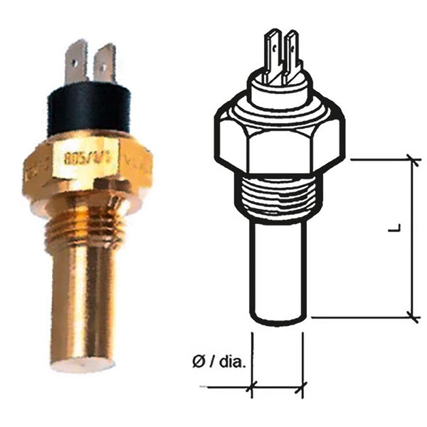 Veratron Coolant Temperature Sensor - 40 to 120C - 1/2" - 14NPTF [323-805-001-004N] - Essenbay Marine